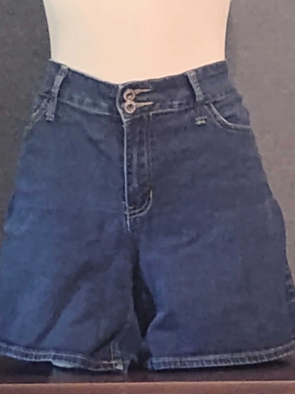 Dark Blue Denim Shorts